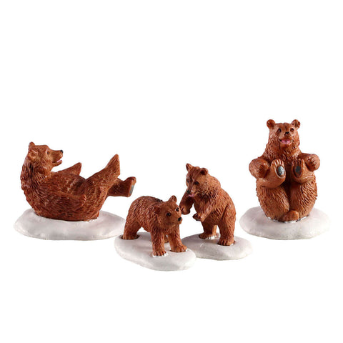 Famille ours, lot de 4 - Village Lemax