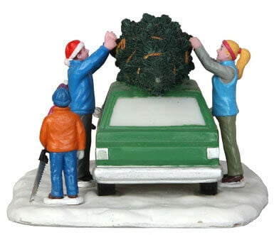 Transporter arbre de Noël à la maison - Village Lemax