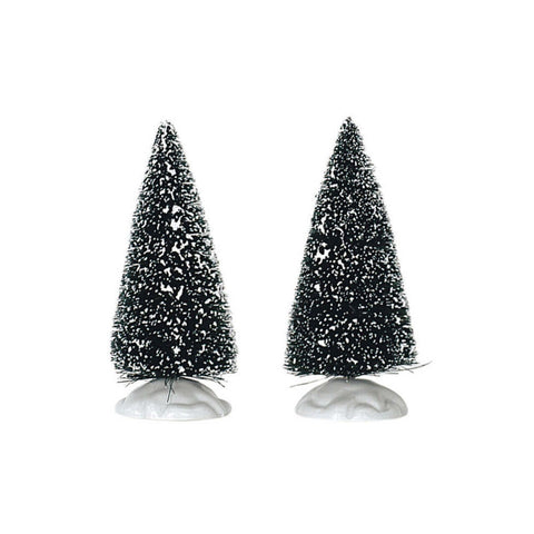 Sapin avec de la neige , ensemble de 2 - Village Lemax