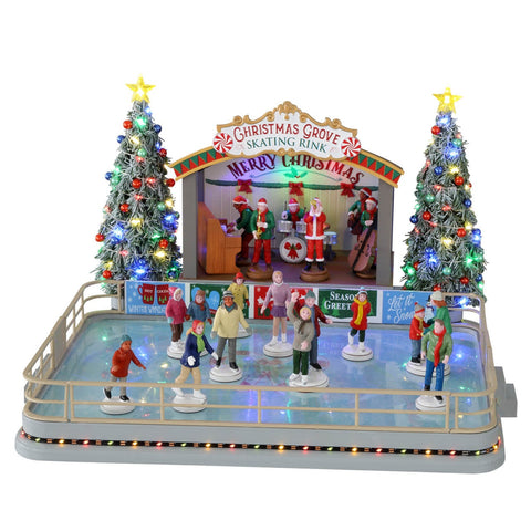 Patinoire spectacle de Noël - Village Lemax