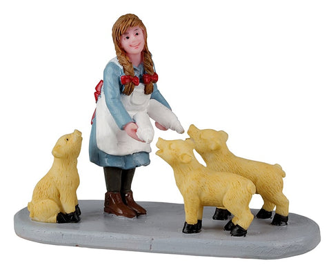 Déjeuner pour les porcelets - Village Lemax