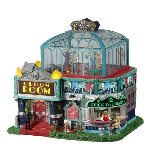 Discothèque "Gloom room club", avec adaptateur 4.5v - Village Lemax