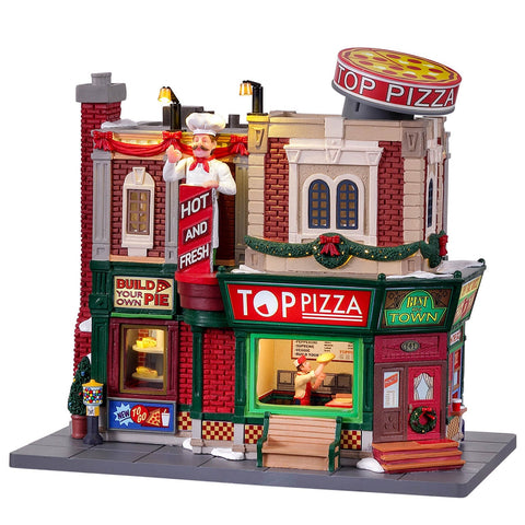 Pizzeria "Top pizza", avec adaptateur 4.5v - Village Lemax