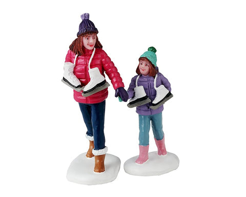 Sœurs patineuses, ensemble de 2 - Village Lemax