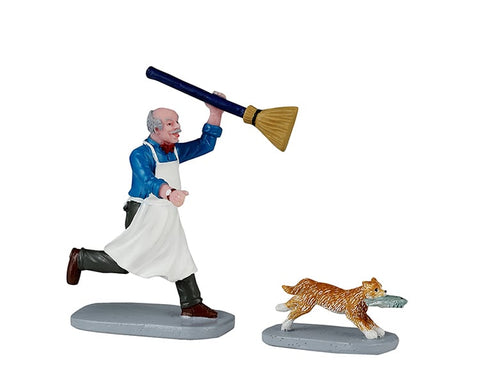 Voleur de poisson félin, ensemble de 2 - Village Lemax
