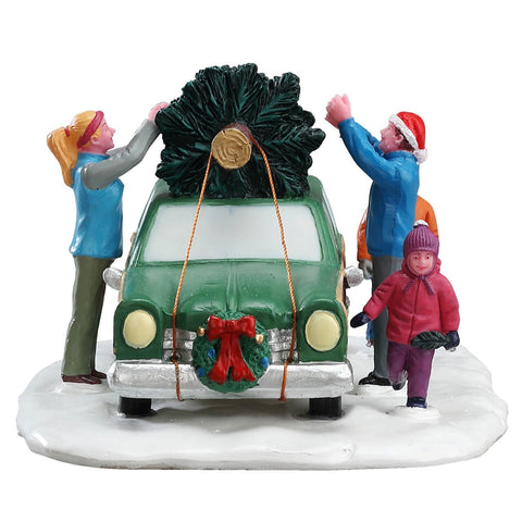 Transporter arbre de Noël à la maison - Village Lemax