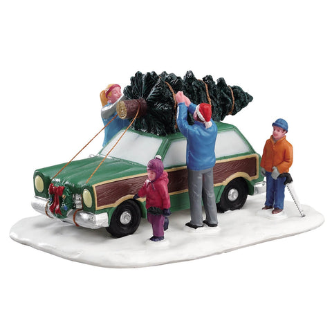 Transporter arbre de Noël à la maison - Village Lemax
