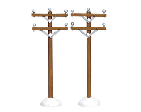 Poteaux de téléphone, ensemble de 2 - Village Lemax