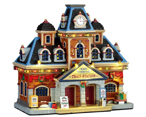 Gare terminus principale, avec adaptateur 4.5v - Village Lemax