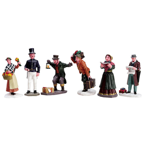 Figurines de villageois, ensemble de 6 - Village Lemax