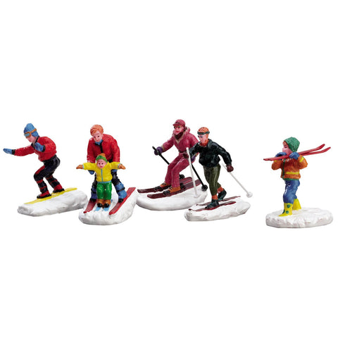 Plaisir au ski, lot de 5 - Village Lemax