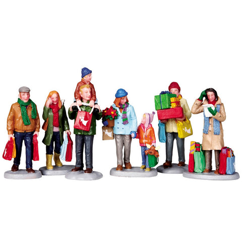 Magasinage des fêtes, lot de 6 - Village Lemax