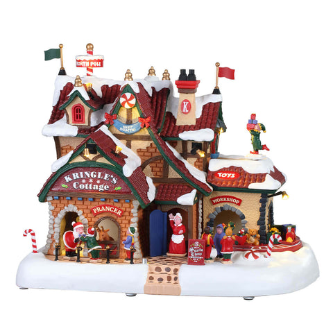 Chalet de Noël "Kringles cottage", avec adaptateur 4.5v - Village Lemax